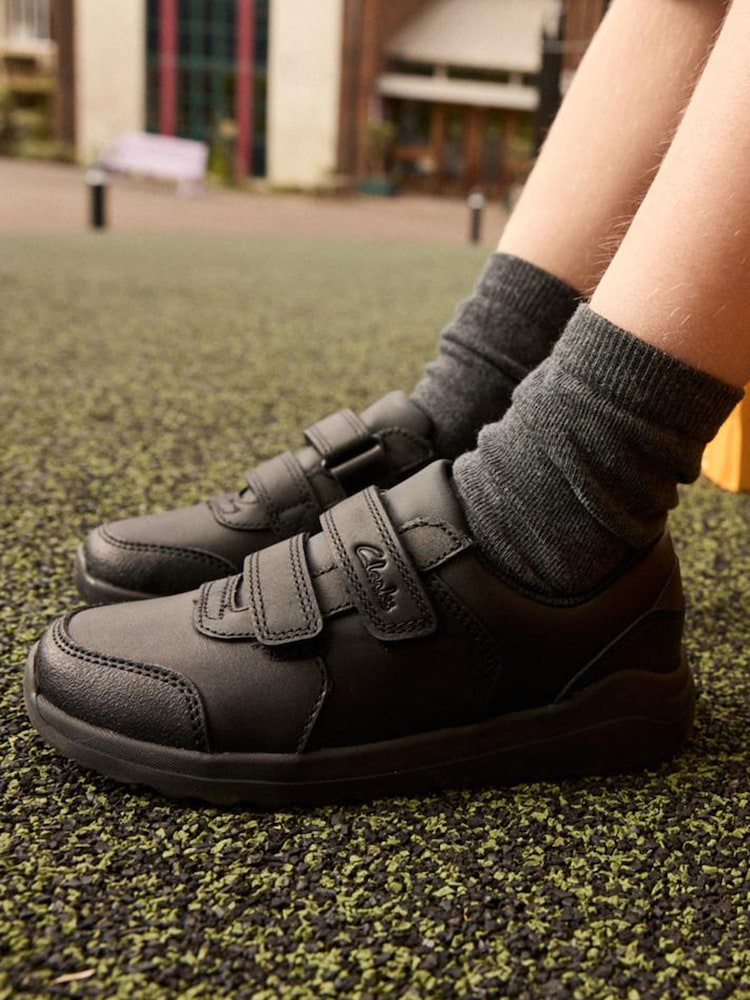 Clarks Black Standard Fit (F) Leather Daze Step Shoes - Image 1 of 9