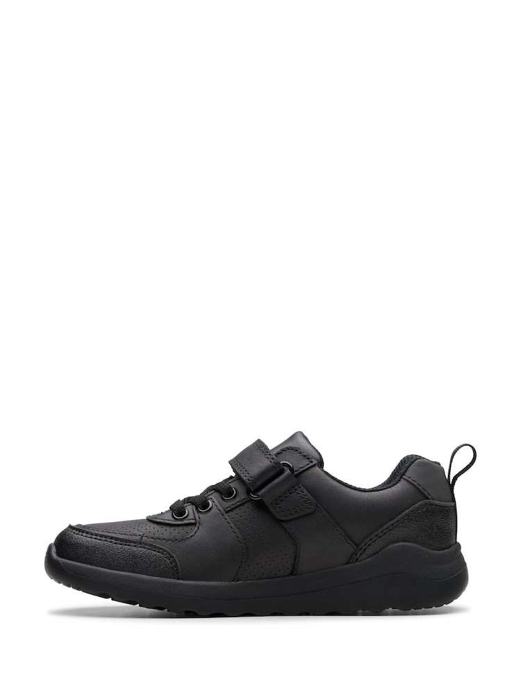 Clarks Black Wide Fit (G) Leather Daze Bright Shoes - Image 2 of 6