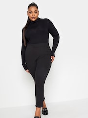 Yours Curve Black Stretch Tapered Trousers - Image 2 of 7