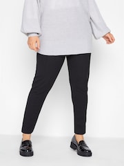 Yours Curve Black Stretch Tapered Trousers - Image 3 of 7
