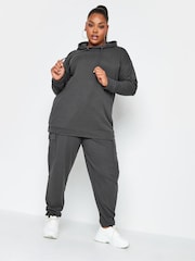 Grau - Yours Curve Gerippte Cargo-Jogginghose - Bild 2 von 4