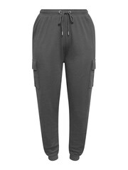 Grau - Yours Curve Gerippte Cargo-Jogginghose - Bild 4 von 4