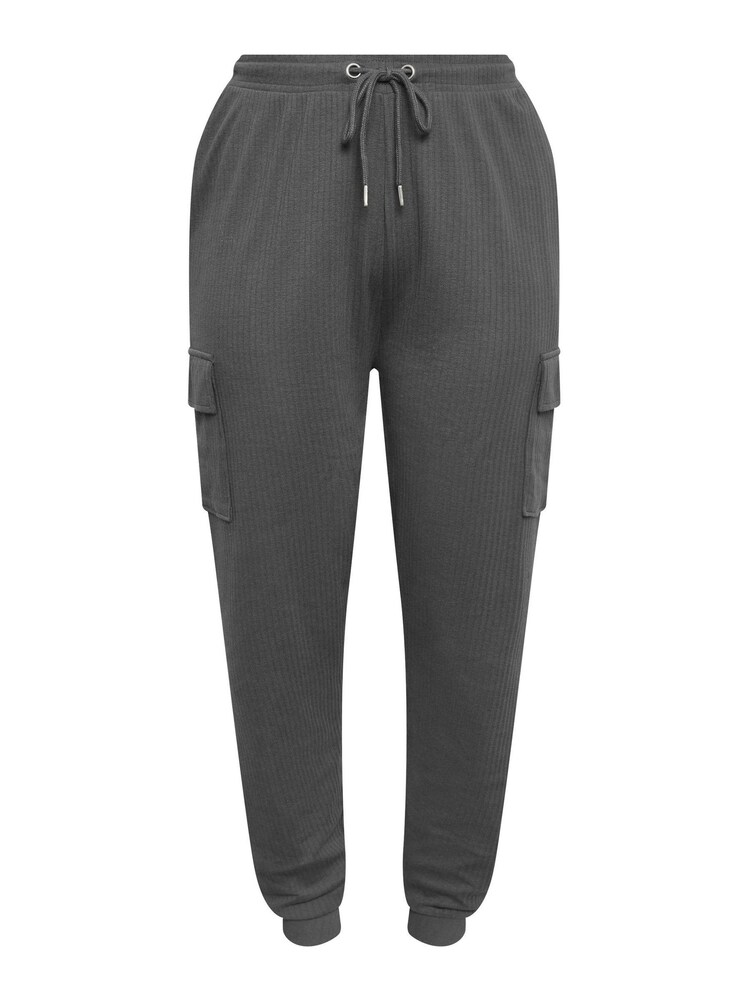 Grau - Yours Curve Gerippte Cargo-Jogginghose - Bild 4 von 4 Grau - Yours Curve Gerippte Cargo-Jogginghose - Bild 4 von 4