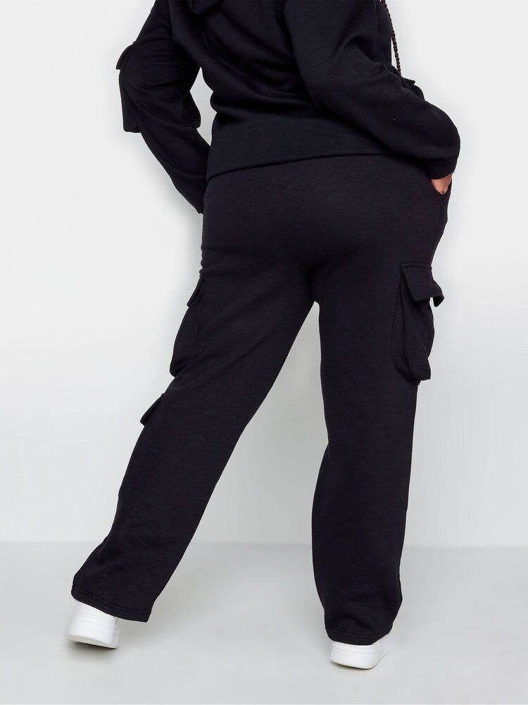 Schwarz - Yours Curve Straight-Leg-Jogginghose mit mehreren Taschen - Bild 2 von 3 Schwarz - Yours Curve Straight-Leg-Jogginghose mit mehreren Taschen - Bild 2 von 3