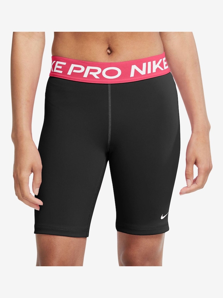 Nike Black/Pink Pro 365 8" Shorts - Image 1 of 4