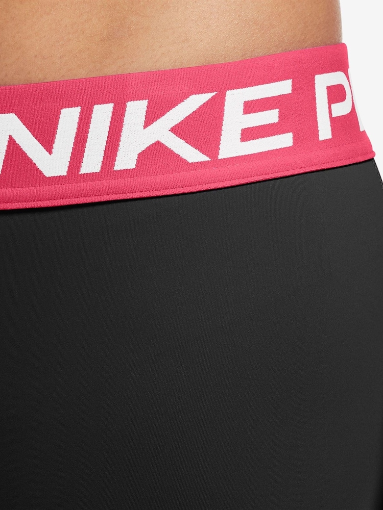 Nike Black/Pink Pro 365 8" Shorts - Image 4 of 4