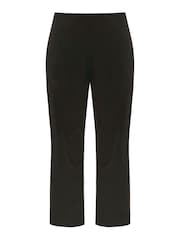 Yours Curve Black Pull On Straight Leg Stretch Trousers - Image 5 of 6