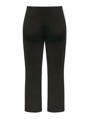 Yours Curve Black Pull On Straight Leg Stretch Trousers - Image 6 of 6