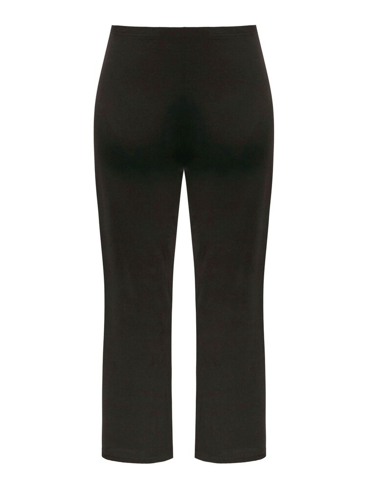 Yours Curve Black Pull On Straight Leg Stretch Trousers - Image 6 of 6