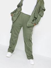 Grün - Yours Curve Straight-Leg-Jogginghose mit mehreren Taschen - Bild 1 von 4