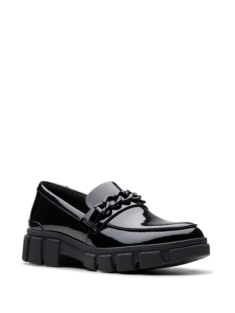 Clarks Black Patent Standard Fit (F) Leather Evyn Walk Shoes - Image 3 of 8