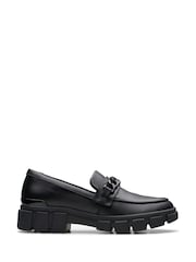 Clarks Black Leather Standard Fit (F) Leather Evyn Walk Shoes - Image 1 of 7