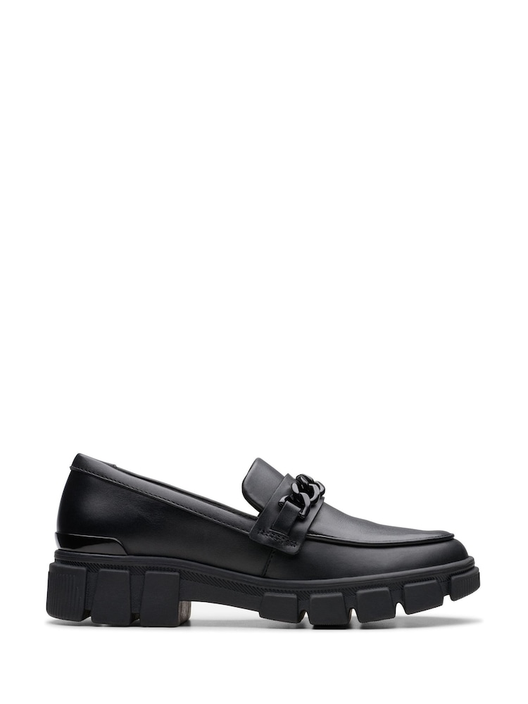 Clarks Black Leather Standard Fit (F) Leather Evyn Walk Shoes - Image 1 of 7