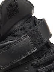 Clarks Black Standard Fit (F) Leather Laser Track Shoes - Image 8 of 8