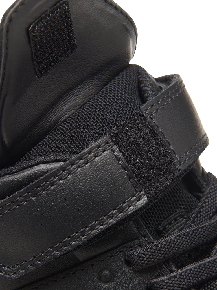 Clarks Black Standard Fit (F) Leather Laser Track Shoes - Image 8 of 8