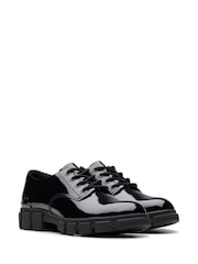 Clarks Black Standard Fit (F) Patent Evyn Lace Shoes - Image 4 of 7