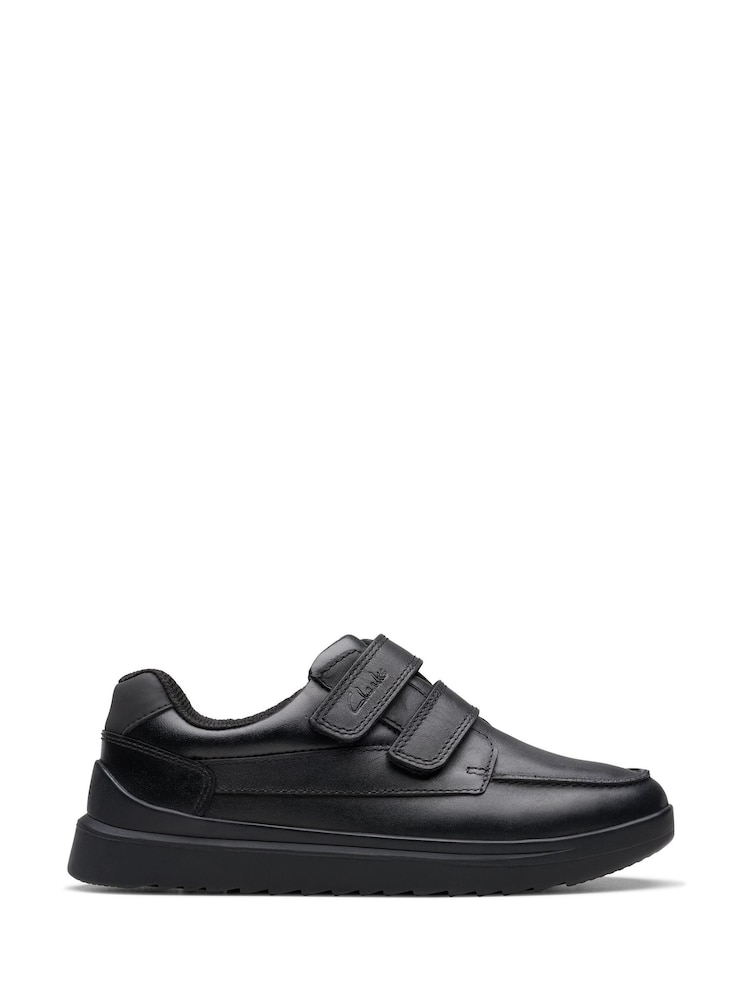Clarks Black Standard Fit (F) Leather Keelan Flare Shoes - Image 1 of 6