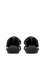 Clarks Black Standard Fit (F) Patent Etch Gem Shoes - Image 5 of 8