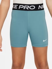 Nike Turquoise 3 Inch Dri-FIT Pro Shorts - Image 1 of 6