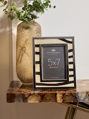 Interiors by Premier Black White Kensington Townhouse Zebra Design Photo Frame - Image 1 of 5