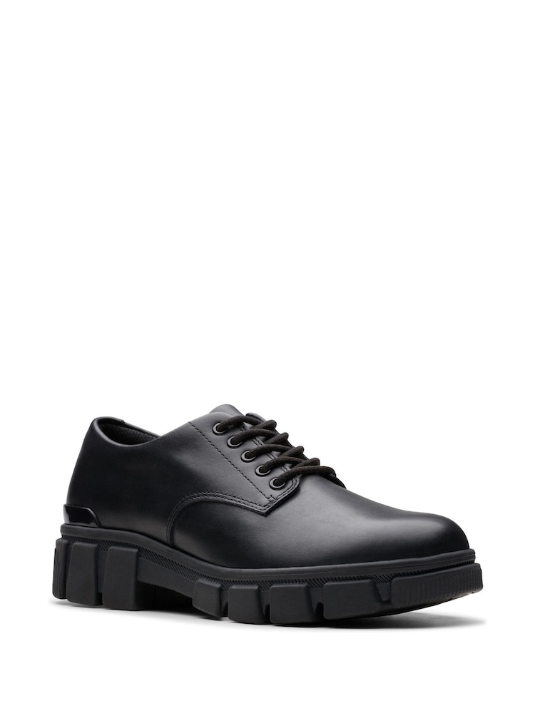 Clarks Black Standard Fit (F) Leather Evyn Lace Shoes - Image 7 of 7
