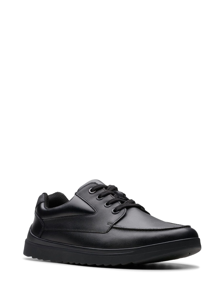 Clarks Black Standard Fit (F) Leather Keelan Flare Shoes - Image 3 of 7