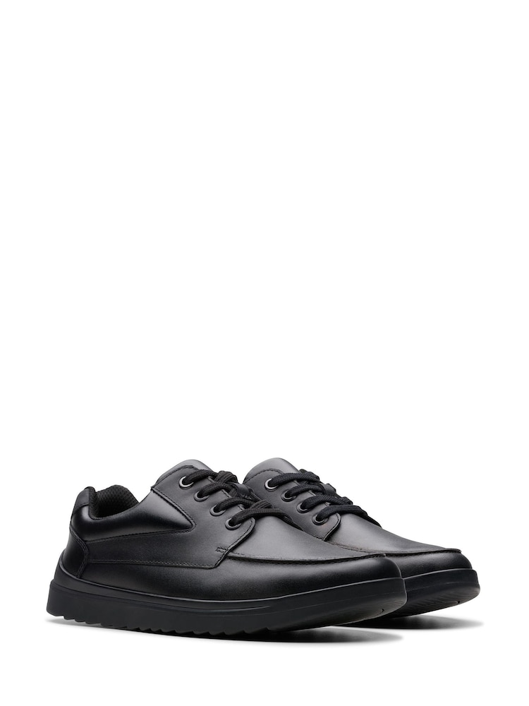 Clarks Black Standard Fit (F) Leather Keelan Flare Shoes - Image 4 of 7
