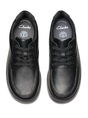 Clarks Black Standard Fit (F) Leather Keelan Flare Shoes - Image 6 of 7