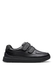 Clarks Black Wide Fit (G) Leather Keelan Flare Shoes - Image 1 of 7