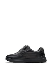 Clarks Black Wide Fit (G) Leather Keelan Flare Shoes - Image 2 of 7