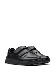 Clarks Black Wide Fit (G) Leather Keelan Flare Shoes - Image 3 of 7