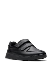 Clarks Black Wide Fit (G) Leather Keelan Flare Shoes - Image 4 of 7