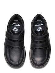 Clarks Black Wide Fit (G) Leather Keelan Flare Shoes - Image 5 of 7