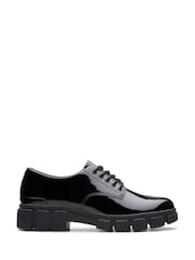 Clarks Black Standard Fit (F) Patent Evyn Lace Shoes - Image 1 of 7