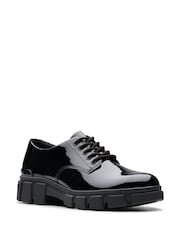 Clarks Black Standard Fit (F) Patent Evyn Lace Shoes - Image 3 of 7
