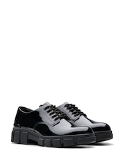 Clarks Black Standard Fit (F) Patent Evyn Lace Shoes - Image 4 of 7