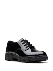 Clarks Black Wide Fit (G) Patent Evyn Lace Shoes - Image 3 of 7
