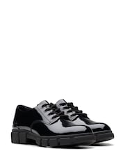 Clarks Black Wide Fit (G) Patent Evyn Lace Shoes - Image 4 of 7