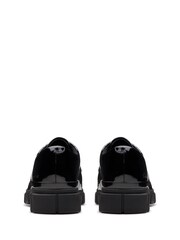 Clarks Black Wide Fit (G) Patent Evyn Lace Shoes - Image 5 of 7