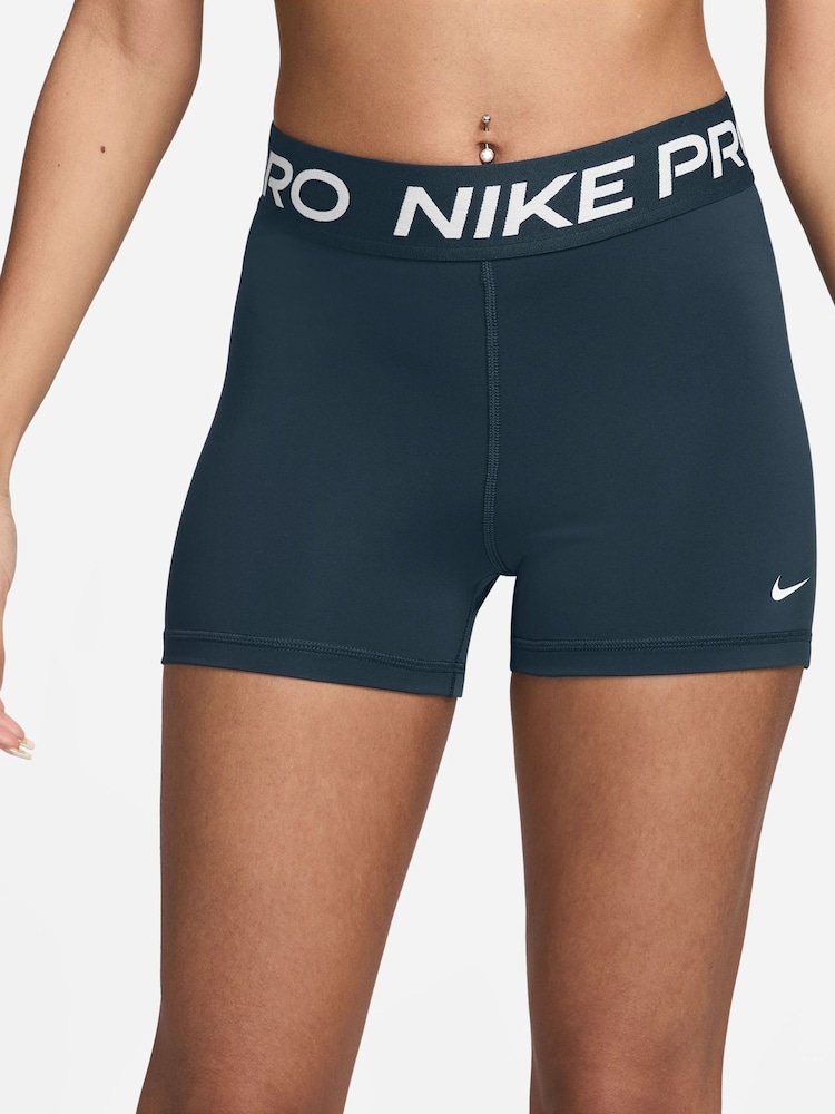 Сине-зеленый - Nike Pro 365 3" Шорты - Image 1 of 4