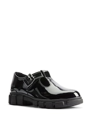 Clarks Black Wide Fit (G) Patent Evyn Bar Shoes - Image 3 of 7
