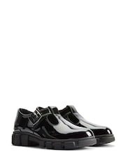 Clarks Black Wide Fit (G) Patent Evyn Bar Shoes - Image 4 of 7