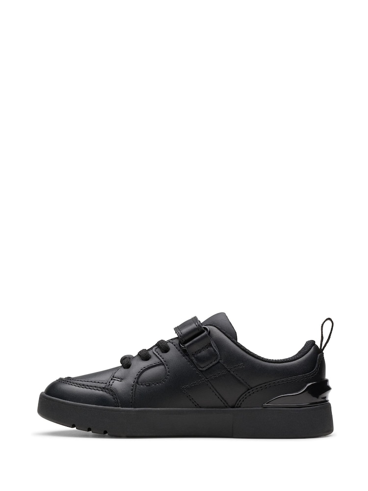 Clarks Black Standard Fit (F) Leather Oslo Flare Shoes - Image 2 of 7