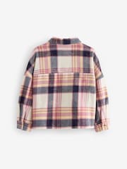 Pink 100% Cotton Check Cropped Shirt (3-16yrs) - Image 9 of 10