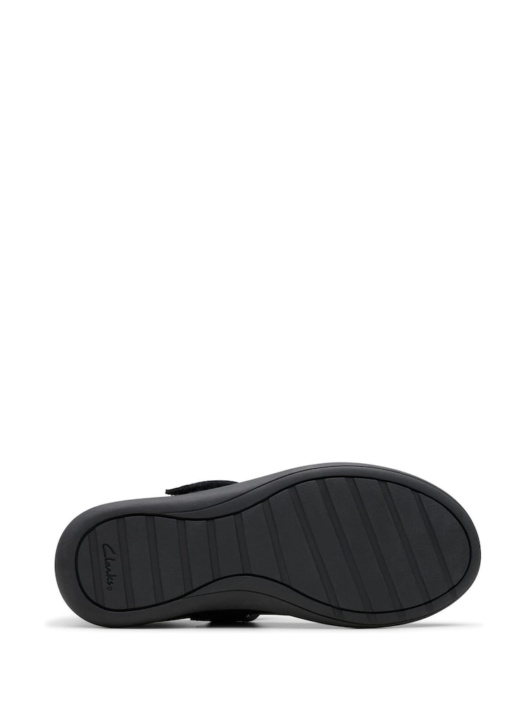 Clarks Black Standard Fit (F) Younger Girls Etch Pure Shoes - Image 8 of 8