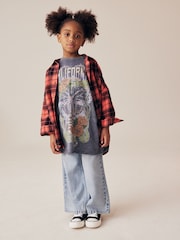 Red 100% Cotton Check Shirt And T-Shirt Set (3-16yrs) - Image 2 of 5