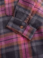 Purple 100% Cotton Check Shirt And T-Shirt Set (3-16yrs) - Image 10 of 10