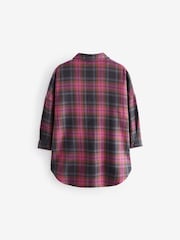 Purple 100% Cotton Check Shirt And T-Shirt Set (3-16yrs) - Image 8 of 10