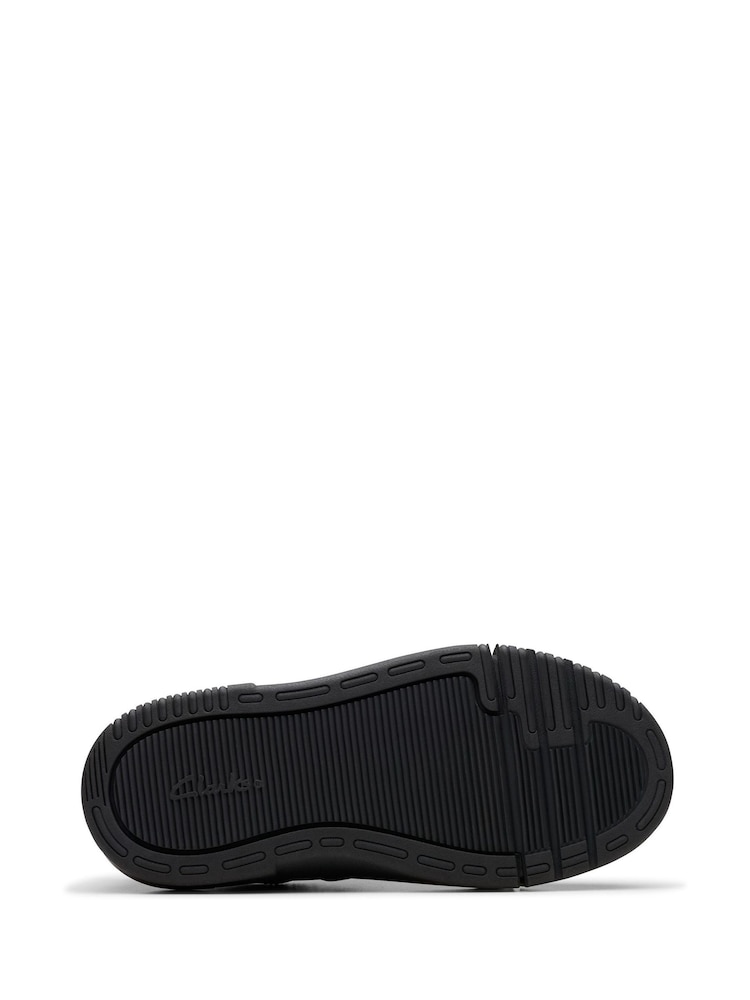 Clarks Black Wide Fit (G) Leather Oslo Flare Shoes - Image 2 of 7