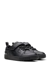 Clarks Black Wide Fit (G) Leather Oslo Flare Shoes - Image 3 of 7